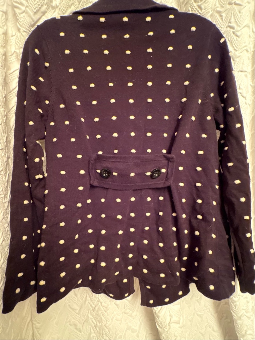 Marc Jacobs Navy Jacket with Cream Polka Dot Knit